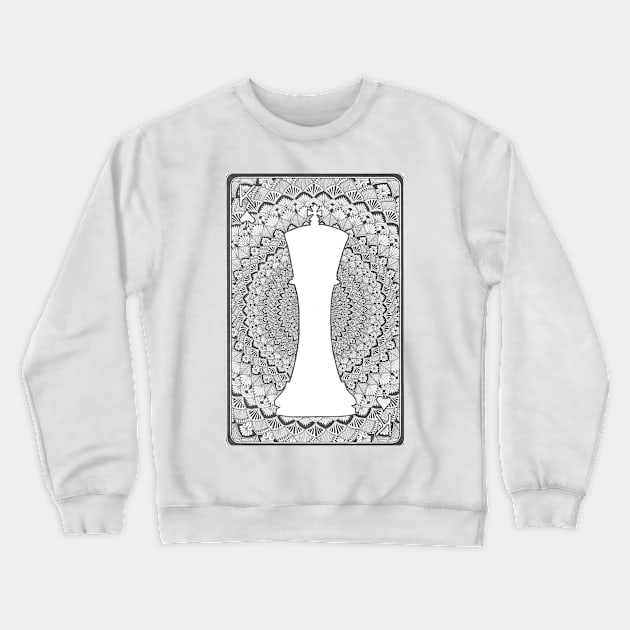 King Card Mandala Crewneck Sweatshirt by ink.by.shweta